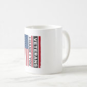 Mug Merci aux vétérans - Conception vectorielle de dra (Devant droit)