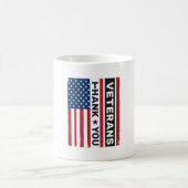 Mug Merci aux vétérans - Conception vectorielle de dra (Centre)