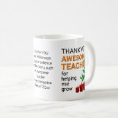 Mug Merci Awome Enseignant (Devant droit)