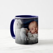 Mug Merci Baby Cadeau Beau Modèle photo Texte (Devant gauche)
