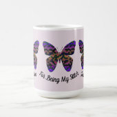 Mug Merci Babysitter Bright Butterfly Appréciation (Centre)