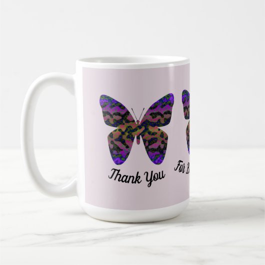 Mug Merci Babysitter Bright Butterfly Appréciation (Gauche)