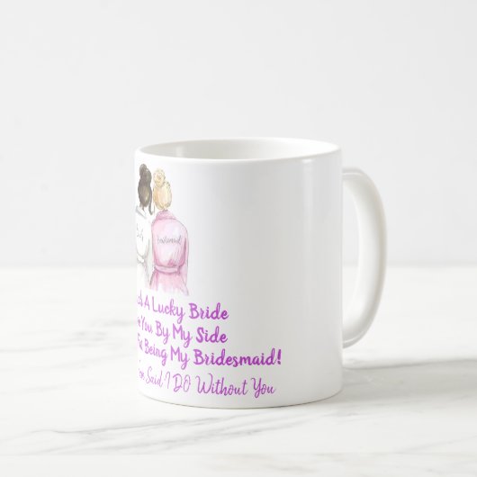 Mug Merci Bridesmaid (Devant droit)