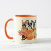 Mug Merci Bulldogs français Thanksgiving (Gauche)