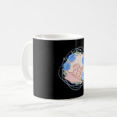 Mug Merci Cadeau Midwoman main avec pieds bébé (Devant gauche)