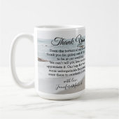 Mug merci calligraphie moderne photo de jour de mariag (Gauche)