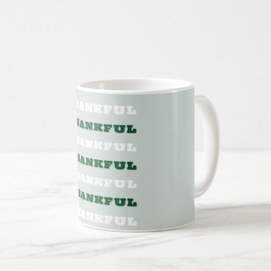 Mug Merci, Citation de gratitude, Vert (Devant droit)