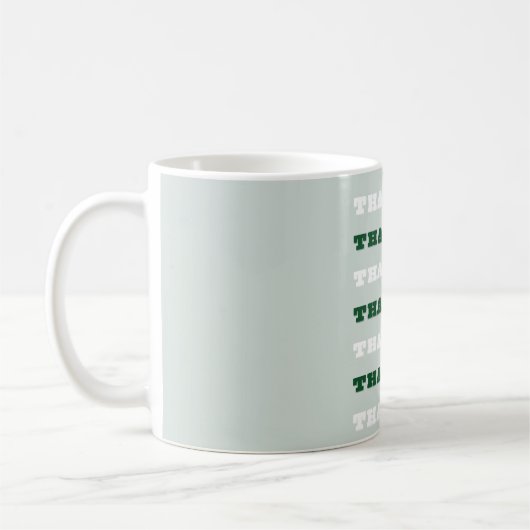 Mug Merci, Citation de gratitude, Vert (Gauche)