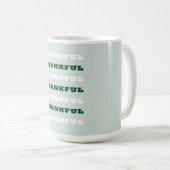 Mug Merci, Citation de gratitude, Vert (Devant droit)