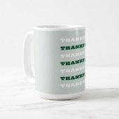 Mug Merci, Citation de gratitude, Vert (Devant gauche)