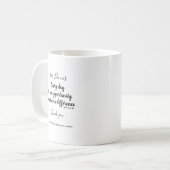 Mug Merci Citation Santé Noir Blanc Typographie (Devant gauche)