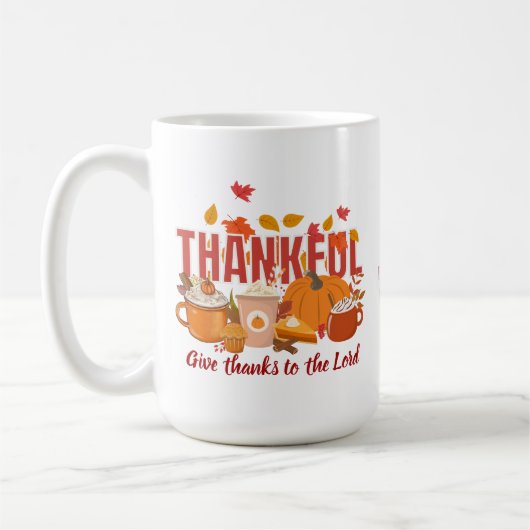 Mug MERCI Citrouille Christian Thanksgiving (Gauche)