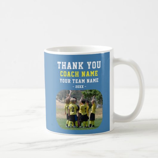 Mug Merci Coach avec Photo de l'équipe (Droite)