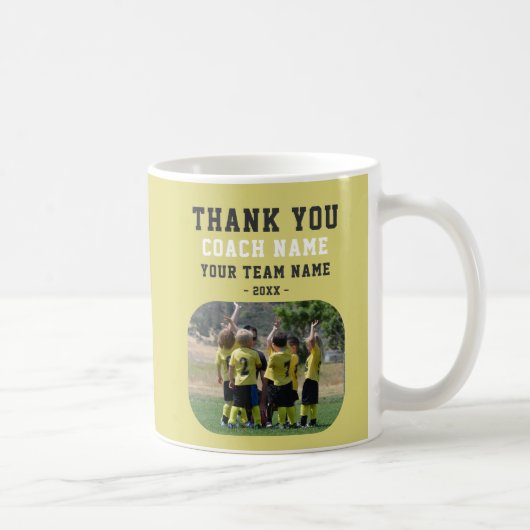 Mug Merci Coach avec Photo de l'équipe (Droite)