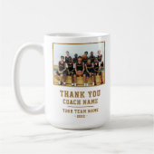 Mug Merci Coach Équipe Nom Photo (Gauche)