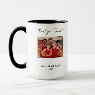 Mug  Merci Coach Équipe Nom Photo Signature