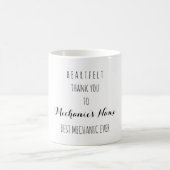 Mug Merci coeur meilleur mécanicien jamais ajouter un (Centre)