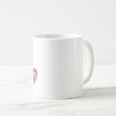 Mug Merci cœur patriotique conception vectorielle vint (Devant droit)