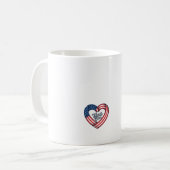 Mug Merci cœur patriotique conception vectorielle vint (Devant gauche)