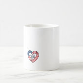 Mug Merci cœur patriotique conception vectorielle vint (Centre)