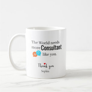 Mug Merci Consultant — Nom personnalisé