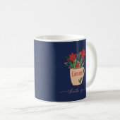 Mug Merci d'aidants naturels à Noël Poinsettias (Devant droit)