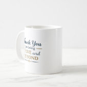 Mug Merci d'aller au-delà de vos attentes (Devant gauche)