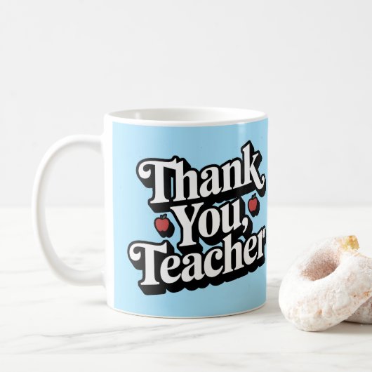 Mug Merci d'appréciation de l'enseignant (Avec donut)