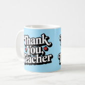 Mug Merci d'appréciation de l'enseignant (Devant gauche)