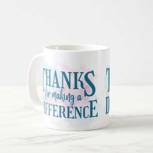 Mug Merci d'avoir fait une différence (Devant gauche)