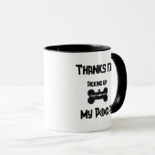 Mug Merci d'avoir ramassé mon caca (Devant droit)