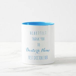 Mug Merci de coeur meilleur docteur jamais la typograp