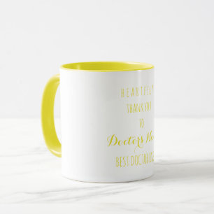 Mug Merci de coeur meilleur docteur jamais la typograp