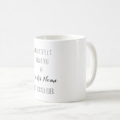 Mug Merci de coeur meilleur entraîneur jamais Typograp (Devant droit)