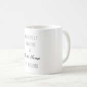 Mug Merci de coeur meilleur patron jamais la typograph (Devant droit)