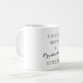 Mug Merci de coeur meilleur prêtre jamais Typographie (Devant gauche)