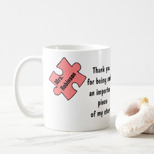 Mug Merci de l'enseignant cadeau personnalisé pour l'