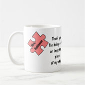 Mug Merci de l'enseignant cadeau personnalisé pour l'e (Gauche)