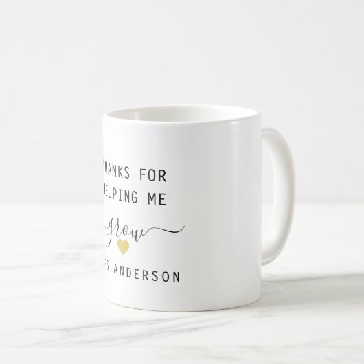 Mug "Merci de m'aider à grandir" (Devant droit)