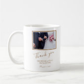 Mug Merci de mariage élégant Photo (Gauche)