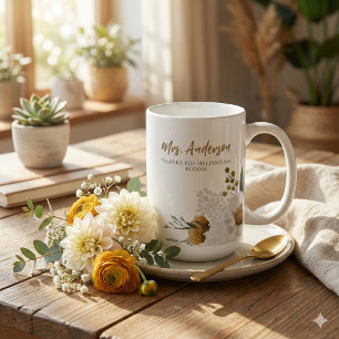 Mug Merci de m'avoir aidé à fleurir