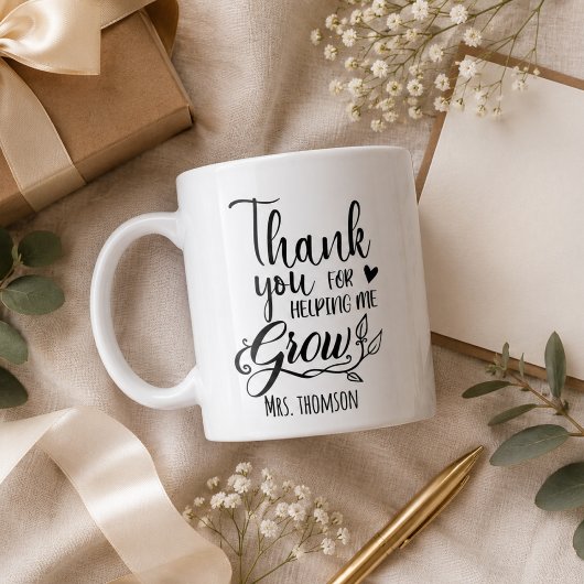 Mug Merci de m'avoir aidé à grandir