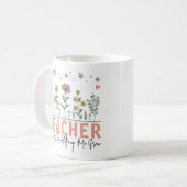 Mug Merci de m'avoir aidé à grandir Professeur de fleu (Devant gauche)
