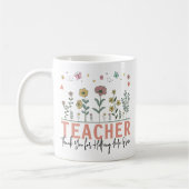 Mug Merci de m'avoir aidé à grandir Professeur de fleu (Gauche)