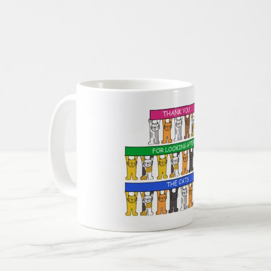 Mug Merci de s'occuper des chats (Devant gauche)