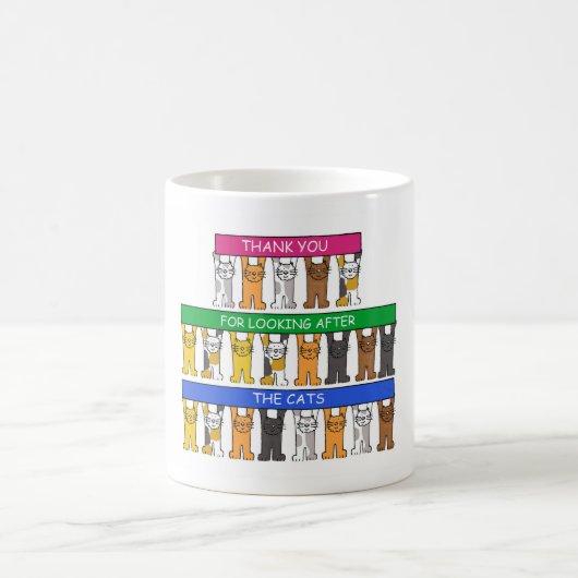 Mug Merci de s'occuper des chats (Centre)