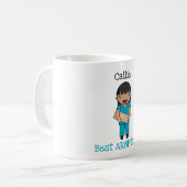 Mug Merci de travail de première ligne Chibi personnal (Devant gauche)
