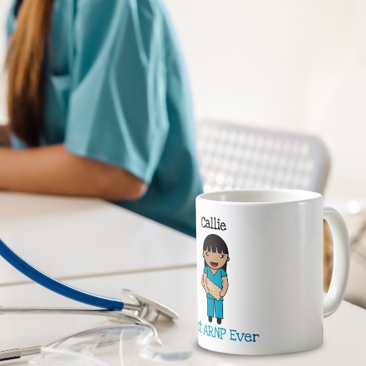 Mug Merci de travail de première ligne Chibi personnal