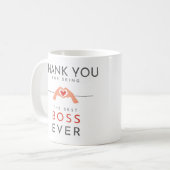 Mug Merci D'Être Le Meilleur Patron Jamais (Devant gauche)
