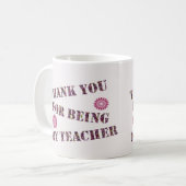 Mug Merci D'Être Mon Appréciation De Classe Enseignant (Devant gauche)